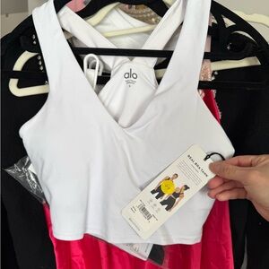 ❌SOLD❌ Alo White Real bra Tank Top